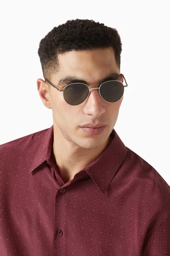 SL 865 Round Sunglasses in Metal