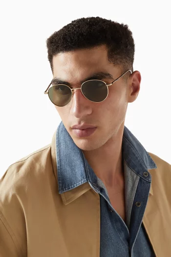 SL 865 Round Sunglasses in Metal