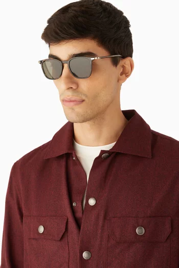 Rectangular Sunglasses in Acetate