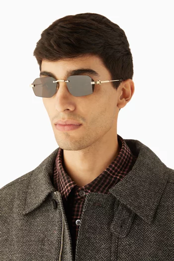 Irregular Sunglasses in Metal