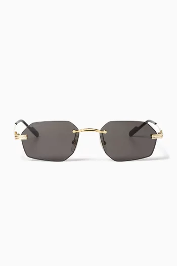 Irregular Sunglasses in Metal