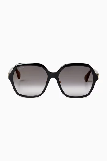 Oversized Square Sunglasses in Acetate