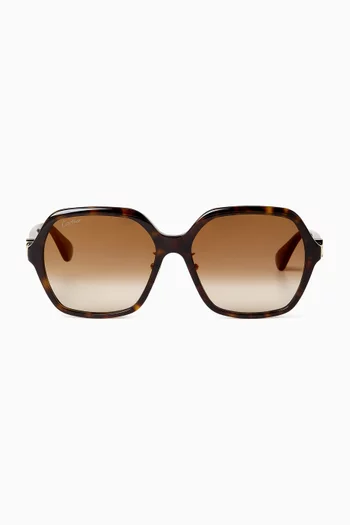 Oversized Square Sunglasses in Acetate