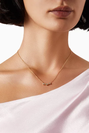 Heart Crystal Necklace in Gold-plated Sterling Silver