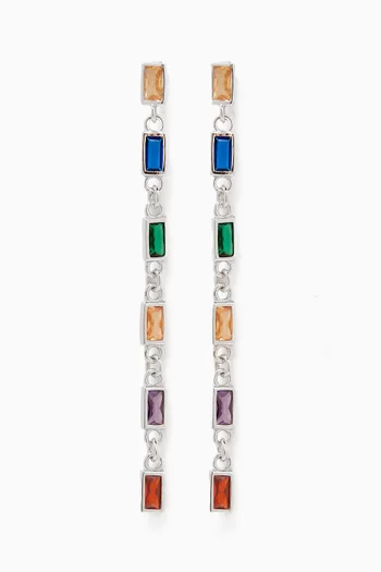 Long Drop Earrings in Sterling Silver