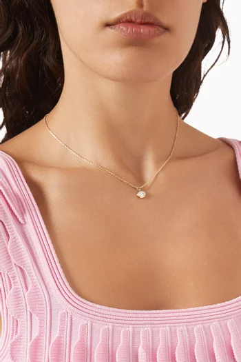 Aura Oval Diamond Necklace in 14kt Gold