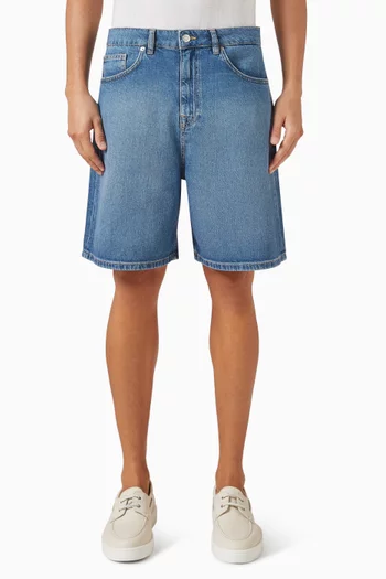 Alex Loose Shorts in Denim
