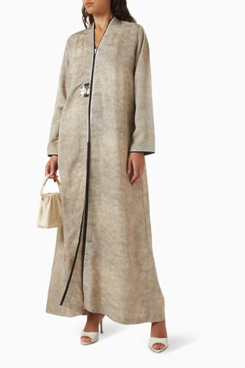 Printed Abaya in Cupro