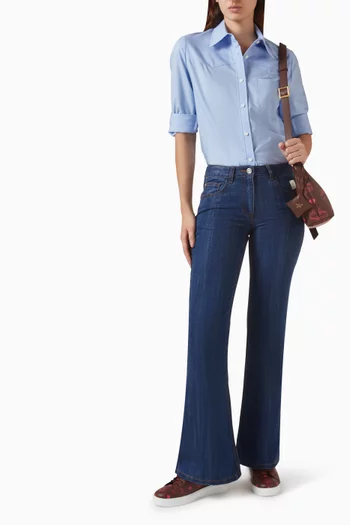 Monogram-pocket Shirt in Rayon