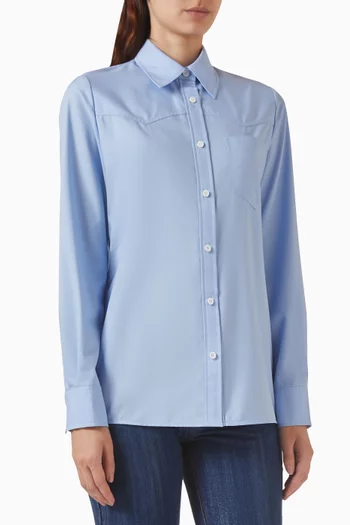Monogram-pocket Shirt in Rayon
