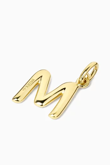Galactic Letter 'M' Diamond Charm in 18kt Gold