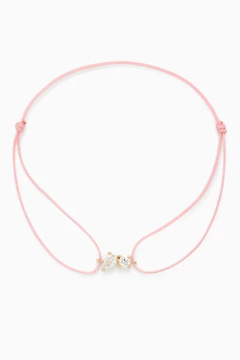 Duo Rainbow Diamond Bracelet in 14kt Gold
