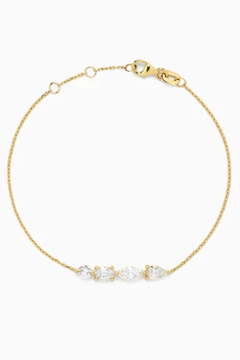 Ana Four Diamonds Bracelet in 14kt Gold