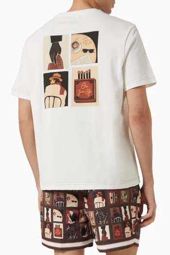 Jazz Cafe-print T-shirt in Cotton