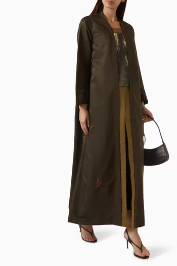 Panel-detail Abaya in Crepe
