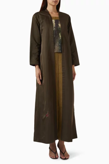 Panel-detail Abaya in Crepe