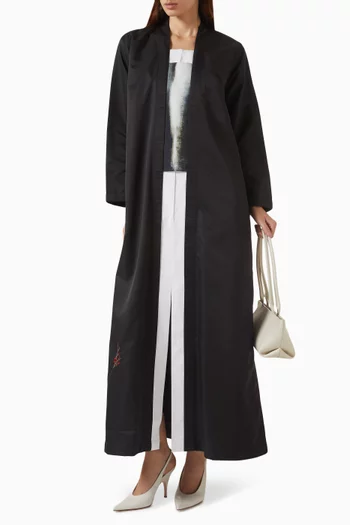 Panel-detail Abaya in Crepe