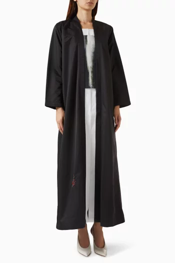 Panel-detail Abaya in Crepe