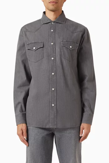 Western Shirt in Lightweight Denim