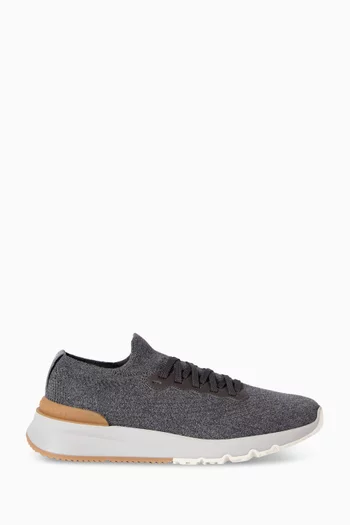 Logo Sneakers in Knit