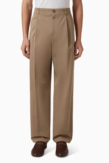 Vlogo Embroidered Pants in Cotton-gabardine