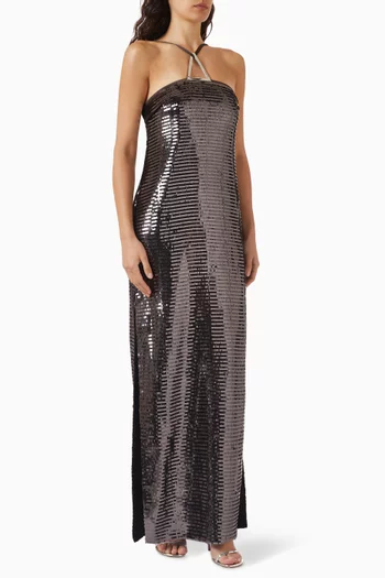 Ilian Sequin-embellished Gown in Crepe