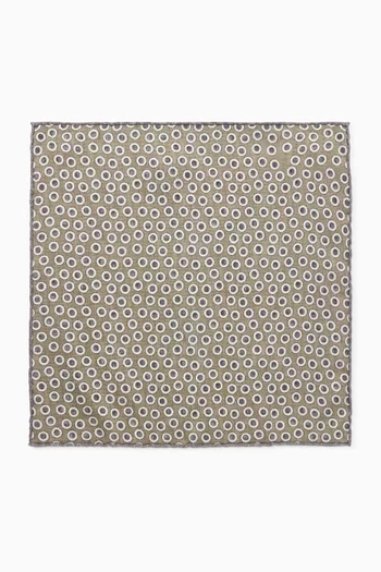 Spotted Pocket Square in Silk