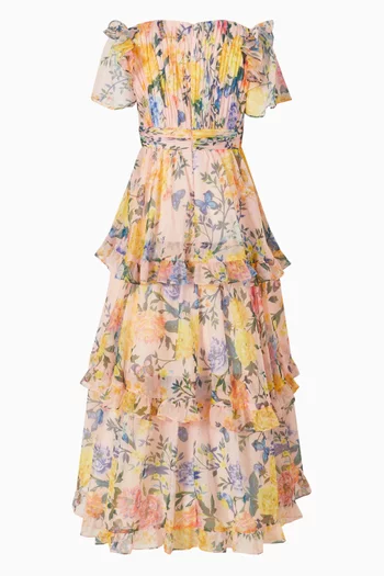 Ruffle Gown in Chiffon