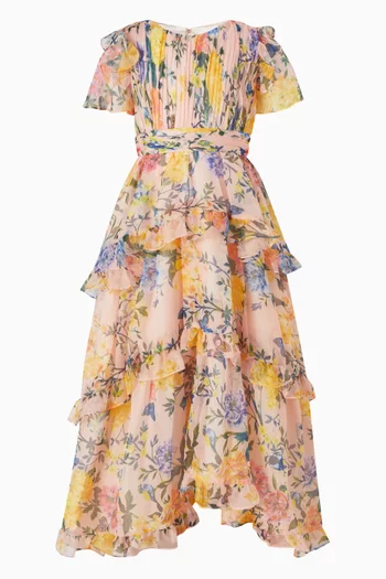 Ruffle Gown in Chiffon