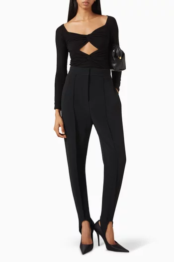 High-waist Stirrup Leggings in Jersey