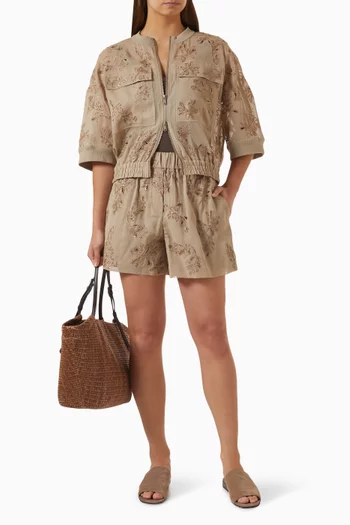 Broderie Anglaise Shorts in Cotton Organza