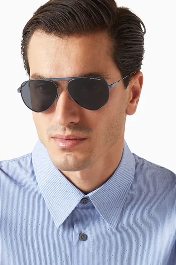 Aviator Sunglasses in Metal