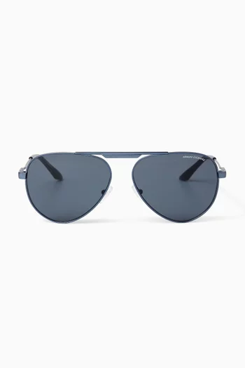 Aviator Sunglasses in Metal