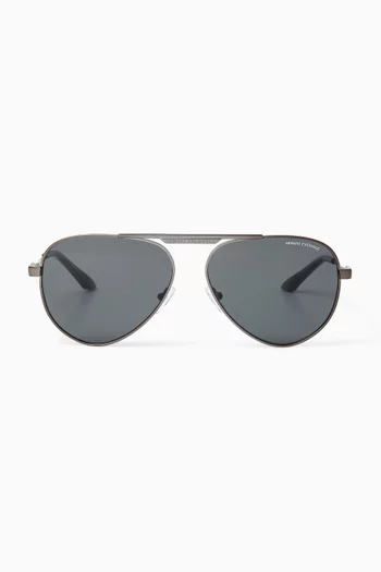 Aviator Sunglasses in Metal