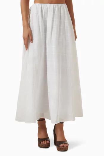 Broderie Anglaise Maxi Skirt