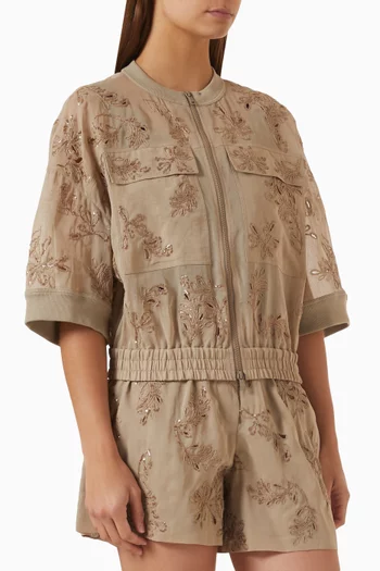 Broderie Anglaise Jacket in Cotton Organza