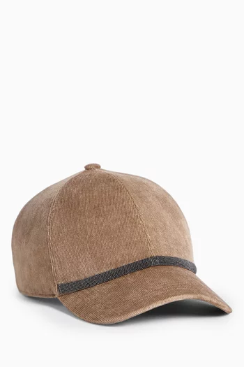 Monili Baseball Cap in Corduroy