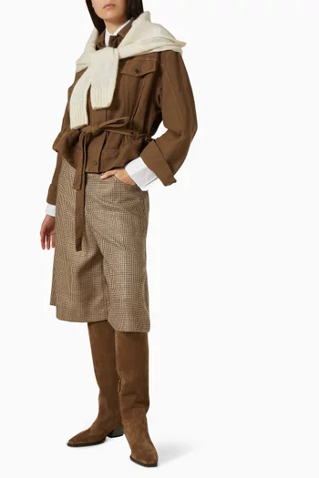 Drawstring Jacket in Cotton-linen
