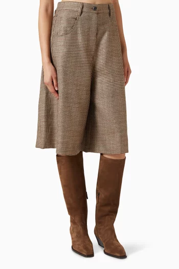 Houndstooth Bermuda Shorts