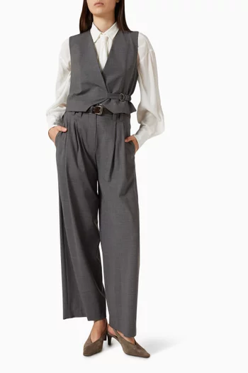Tailored Pants in Wool-blend