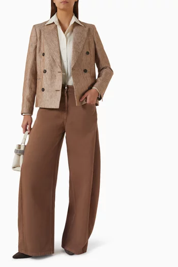 Monili Wide-leg Pants in Denim