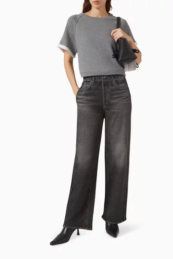 Miramar Wide-leg Track Pants in Cotton Terry