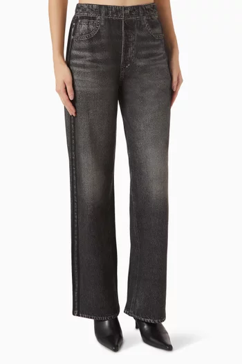 Miramar Wide-leg Track Pants in Cotton Terry