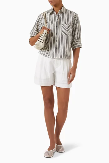 Lucia Striped Shirt in Cotton Poplin