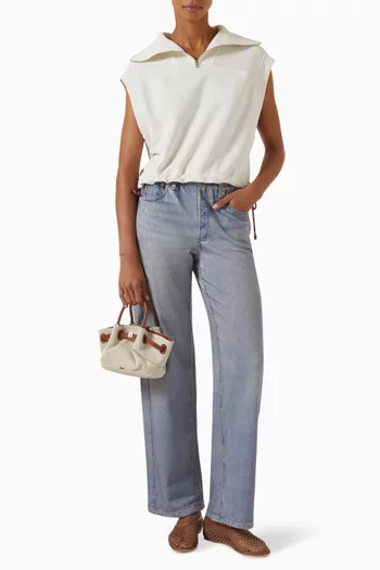 Miramar Drawstring Wide-leg Pants in Cotton Terry