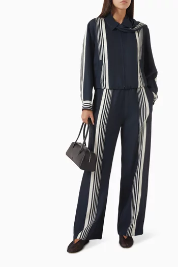 Claire Striped Pants in Silk-blend