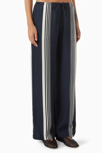 Claire Striped Pants in Silk-blend