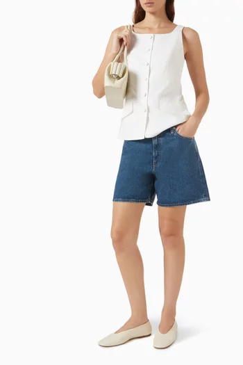 Kaia Shorts in Lightweight Rigid Denim
