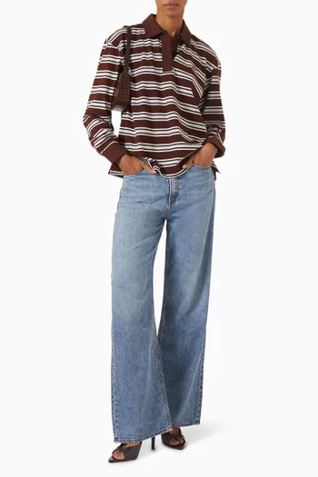 Logan Wide-leg Jeans in Featherweight Denim