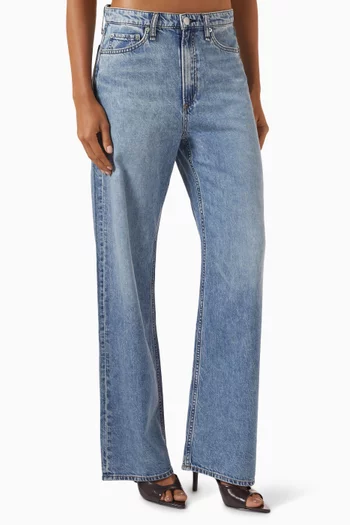 Logan Wide-leg Jeans in Featherweight Denim